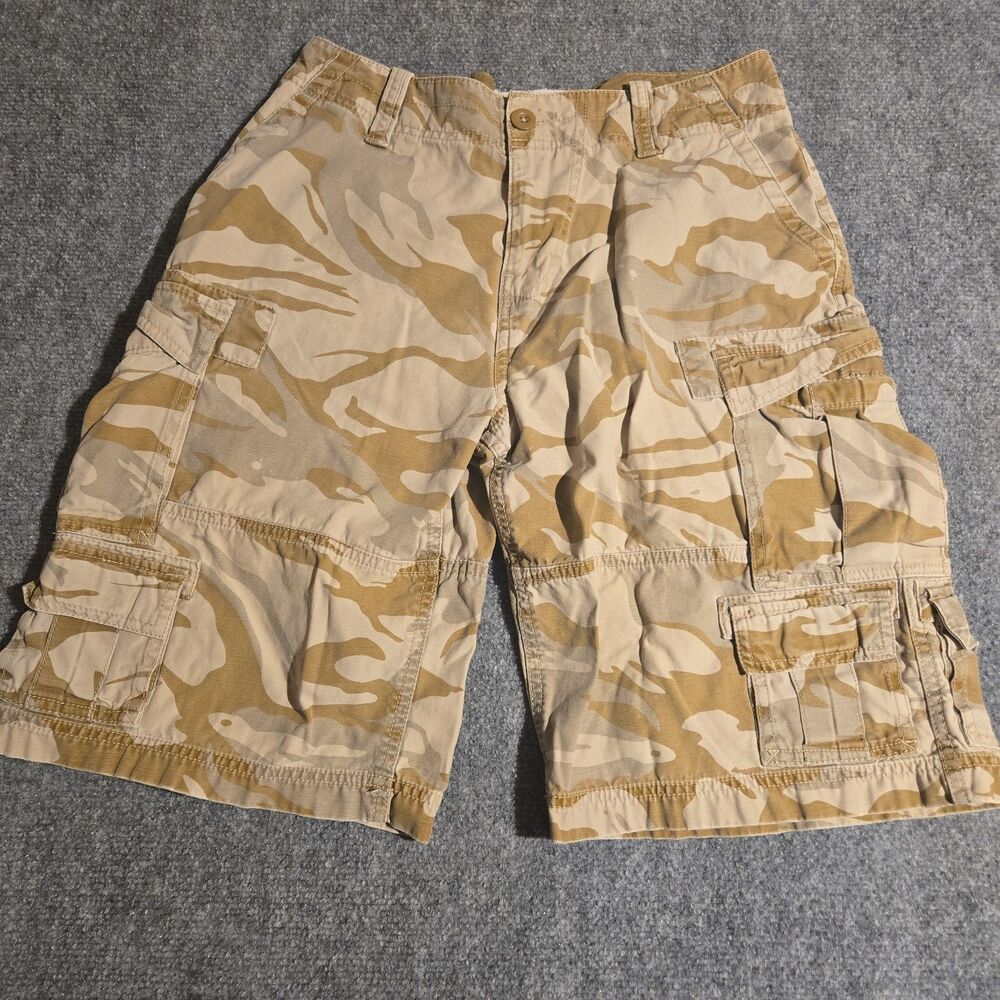 Vintage Arizona Jeans Co. Cargo Shorts Mens 30 Brown Camouflage Baggy Y2K